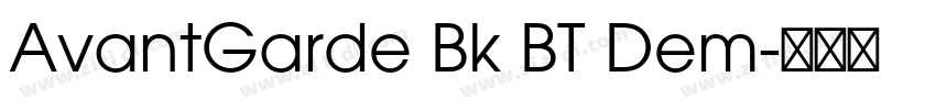 AvantGarde Bk BT Dem字体转换